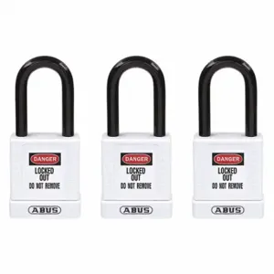 GRAINGER 48JR77 Lockout Padlock, Keyed Alike, Aluminum, Compact Body Body Size, Hardened Steel | CQ2KFK