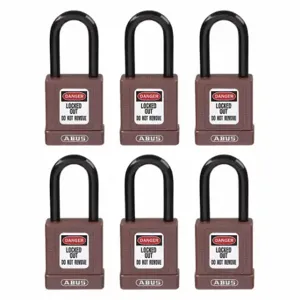 GRAINGER 48JR80 Lockout Padlock, Keyed Alike, Aluminum, Compact Body Body Size, Hardened Steel | CQ2KFQ