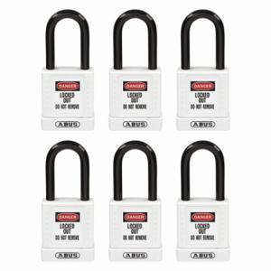 GRAINGER 48JR82 Lockout Padlock, Keyed Alike, Aluminum, Compact Body Body Size, Hardened Steel | CQ2KER