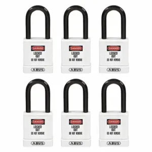 GRAINGER 48JR82 Lockout Padlock, Keyed Alike, Aluminum, Compact Body Body Size, Hardened Steel | CQ2KER