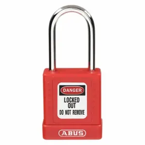 GRAINGER 48JR83 Lockout Padlock, Keyed Different, Aluminum, Compact Body Body Size, Hardened Steel | CQ2KHP