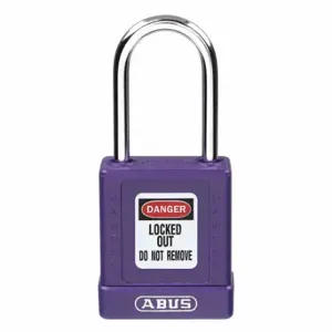 GRAINGER 48JR90 Lockout Padlock, Keyed Different, Aluminum, Compact Body Body Size, Hardened Steel | CQ2KHN