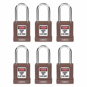 GRAINGER 48JR98 Lockout Padlock, Keyed Different, Aluminum, Compact Body Body Size, Hardened Steel | CQ2KLD