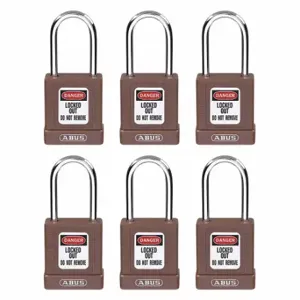 GRAINGER 48JT17 Lockout Padlock, Keyed Alike, Aluminum, Std Body Body Size, Hardened Steel, Std | CQ2KGU