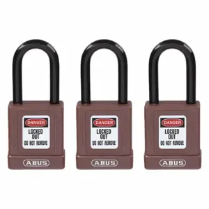 GRAINGER 48JT56 Lockout Padlock, Keyed Alike, Aluminum, Std Body Body Size, Hardened Steel, Std | CQ2KGD