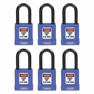 GRAINGER 48JT42 Lockout Padlock, Keyed Different, Aluminum, Std Body Body Size, Hardened Steel | CQ2KKB