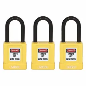 GRAINGER 48JT52 Lockout Padlock, Keyed Alike, Aluminum, Std Body Body Size, Hardened Steel, Std | CQ2KFZ