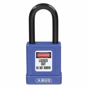 GRAINGER 48JT75 Lockout Padlock, Keyed Different, Aluminum, Long Body Body Size, Hardened Steel | CQ2KJG