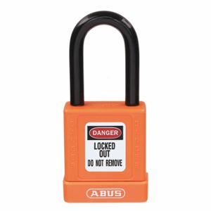 GRAINGER 48JT78 Lockout Padlock, Keyed Different, Aluminum, Long Body Body Size, Hardened Steel | CQ2KJJ