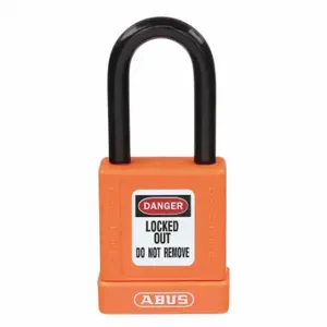 GRAINGER 48JT78 Lockout Padlock, Keyed Different, Aluminum, Long Body Body Size, Hardened Steel | CQ2KJJ