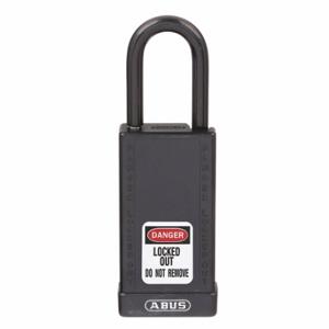 GRAINGER 48JT79 Lockout Padlock, Keyed Different, Aluminum, Long Body Body Size, Hardened Steel | CQ2KJK