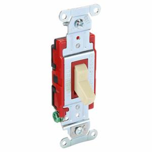 GRAINGER 4901BI Wall Switch, Toggle Switch, Single Pole, Ivory, 20 A, Screw Terminals, Screw Terminals | CP9EGD 52HE59