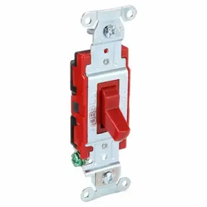 GRAINGER 4901BRED Wall Switch, Toggle Switch, Single Pole, Red, 20 A, Screw Terminals, Screw Terminals | CP9EGF 52HE60