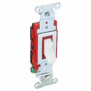 GRAINGER 4901BW Wall Switch, Toggle Switch, Single Pole, White, 20 A, Screw Terminals, Screw Terminals | CP9EGL 52HE61