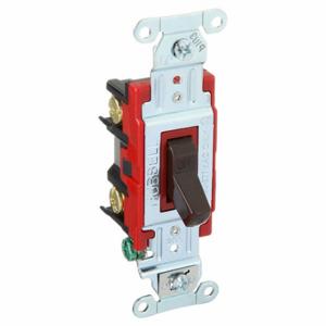GRAINGER 4902B Wall Switch, Toggle Switch, Double Pole, Brown, 20 A, Screw Terminals, Screw Terminals | CP9EFH 49YZ63