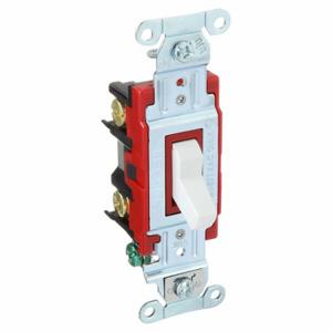 GRAINGER 4902BW Wall Switch, Toggle Switch, Double Pole, White, 20 A, Screw Terminals, Screw Terminals | CP9EFR 52HE66