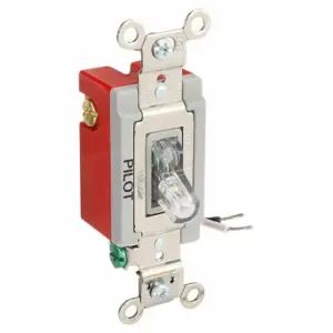 GRAINGER 4903PLC120 Pilot Light Wall Switch, Toggle Switch, 3-Way, Clear, 20 A Terminals Terminals | CP9EGW 49YZ67