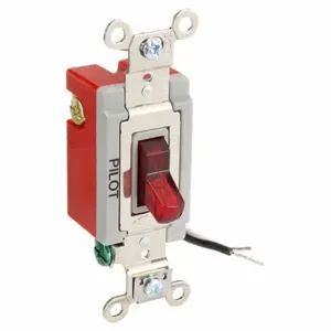 GRAINGER 4903PLR120 Pilot Light Wall Switch, Toggle Switch, 3-Way, Red, 20 A Terminals Terminals | CP9EDF 52HE73