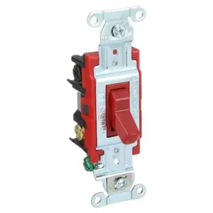 GRAINGER 4904BRED Wall Switch, Toggle Switch, 4-Way, Red, 20 A, Screw Terminals, Screw Terminals | CP9EFE 52HE78