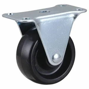 GRAINGER 493W78 Standard Plate Caster, Rigid, Polyolefin, 100 lb, 2 Inch Wheel Diameter | CE9FML