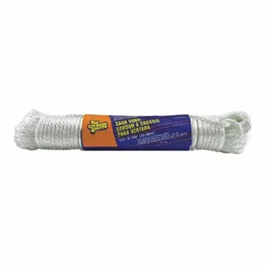 GRAINGER 49S-WA Rope, 1/4 Inch Rope Dia, White, 100 ft Rope Length, 130 Lb Working Load Limit, Braid | CQ4CVV 35MP09