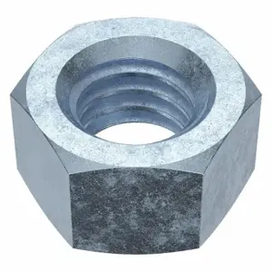 GRAINGER 4KGX8 Hex Nut, 3/8 16 Thread, 9/16 Inch Hex Width, 21/64 Inch Hex Height, Steel, Grade 5 | CQ2AKA