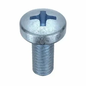 GRAINGER 4KHA6 Machine Screw, M6 Thread Size, 12 mm Length, Steel, Zinc Plated, Pan, Phillips | CQ6XVZ