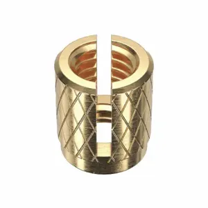 GRAINGER 4KXN1 Press Insert, M3-0.50 Thread Size, 5 mm Length, 4.216 mm Dia, Brass, Plain, 1000 PK | CQ3VUD