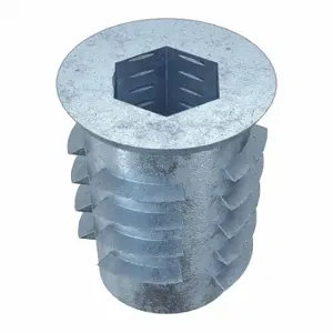 GRAINGER 4KXT6 Hex Drive Threaded Insert, #8-32 Int Thrd Sz, 25/64 Inch Overall Length, 0.329 Inch Dia | CQ4LWW