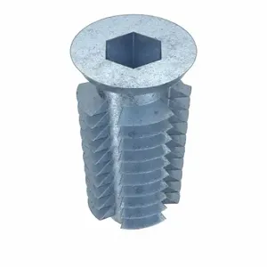 GRAINGER 4KXT8 Hex Drive Threaded Insert, #10-24 Int Thrd Sz, 51/64 Inch Overall Length, 0.449 Inch Dia | CQ4LTV