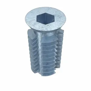 GRAINGER 4KXU2 Hex Drive Threaded Insert, #10-32 Int Thrd Sz, 51/64 Inch Overall Length, 0.449 Inch Dia | CR3EWG