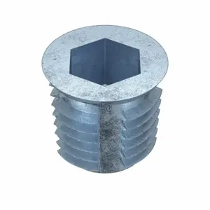 GRAINGER 4KXU6 Hex Drive Threaded Insert, M8-1.25 Int Thrd Sz, 13 mm Overall Length, 14.402 mm Dia | CQ4LVM