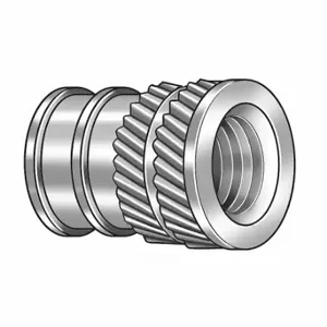 GRAINGER 4KXW3 Heat-Set Insert, M3-0.50 Thread Size, 6 mm Overall Length, 5.588 mm Dia, Brass, 1000 PK | CQ2ADG