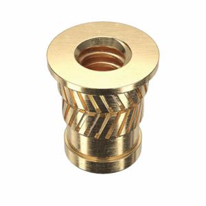 GRAINGER 4KXX4 Heat-Set Insert, #4-40 Thread Size, 1/4 Inch Overall Length, 0.181 Inch Dia, Brass | CQ2AAN