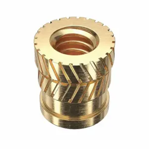 GRAINGER 4KXX8 Heat-Set Insert, #2-56 Thread Size, 5/32 Inch Overall Length, 0.141 Inch Dia, Brass | CQ2AAM