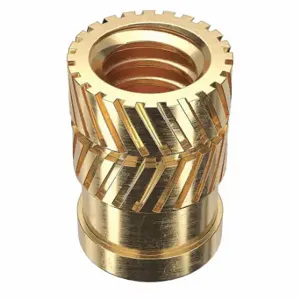 GRAINGER 4KXY7 Heat-Set Insert, 1/4 20 Thread Size, 1/2 Inch Overall Length, 0.341 Inch Dia, Brass | CQ2ABN