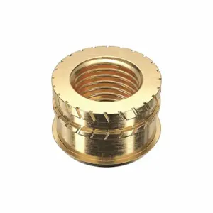 GRAINGER 4KXZ9 Heat-Set Insert, 3/8 24 Thread Size, 3/8 Inch Overall Length, 0.563 Inch Dia, Brass | CQ2ACM