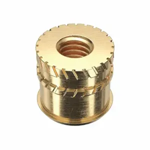 GRAINGER 4KYA6 Heat-Set Insert, M4-0.70 Thread Size, 5 mm Overall Length, 6.35 mm Dia, Brass, 1000 PK | CQ2ADH