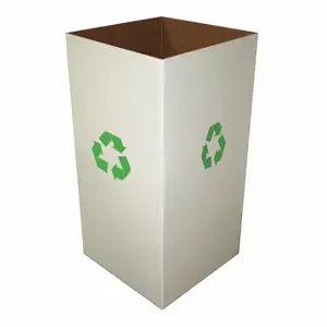 GRAINGER 4UAA6 Recycling Collection Box, 50 Gal Capacity, 18 Inch Width/Dia, 18 Inch Depth | CP9HJZ