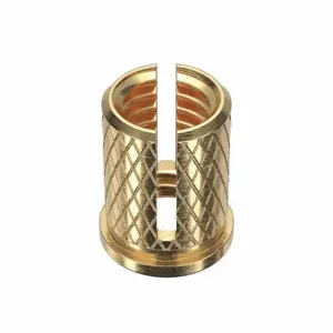 GRAINGER 4ZU42 Press Insert, 3/8 Inch Size-16 Thread Size, 5/8 Inch Length, 0.451 Inch Dia, Brass, Plain | CQ3VTZ