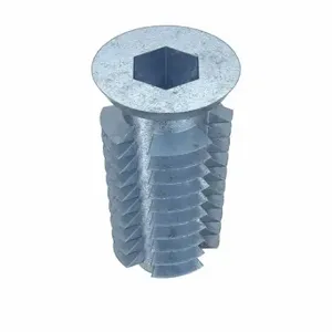 GRAINGER 4ZU94 Hex Drive Threaded Insert, #10-32 Int Thrd Sz, 51/64 Inch Overall Length, 0.449 Inch Dia | CQ4LUD