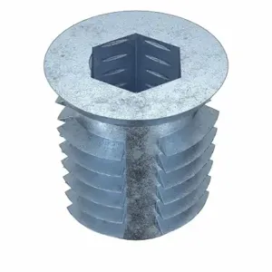 GRAINGER 4ZU95 Hex Drive Threaded Insert, 1/4 20 Int Thrd Sz, 33/64 Inch Overall Length | CQ4LUM