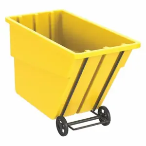 GRAINGER 5/8 UT YELLOW General Purpose Plastic Tilt Truck, 16 cu ft Cubic Foot Capacity, Yellow, Raised | CQ7KTA 8EF30