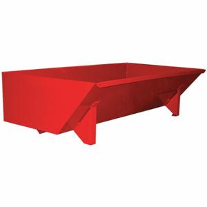 GRAINGER 5055LPRed Self-Dumping Hopper, 13.5 Cu ft Cubic Foot Capacity, 43 Inch Length, Red | CQ4LPL 437V53