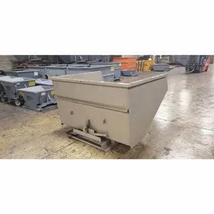 GRAINGER 20077SS Self-Dumping Hopper, 54 Cu ft Cubic Foot Capacity, 64 Inch Length, Gray | CQ4LRN 55KC48