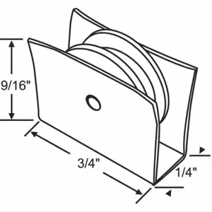 GRAINGER 52-675 Roller Assembly, Sliding Window, Steel, Plated Steel, 3/4 Inch Length, 21/32 Inch Height | CQ7YMY 451H92