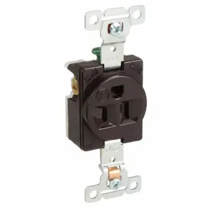 GRAINGER 5261 Receptacle, Single, 5-15R, 125V AC, 15 A, 2 Poles, Brown, Screw Terminals, Std Protection | CQ2GCE 49YY59