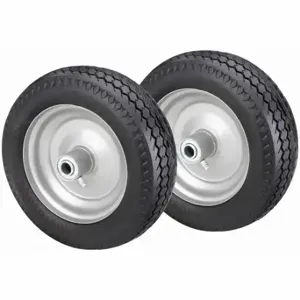 GRAINGER 53CM41 Flat-Free Polyurethane Foam Wheel, 10 Inch Wheel Dia, 3 Inch Wheel Width, 225 lb, 2 PK | CQ3RCC