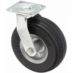 GRAINGER 53CM46 Plate Caster With Flat-Free Wheels, 10 1/4 Inch Dia, Swivel Caster | CQ4UMY