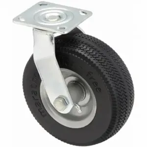 GRAINGER 53CM44 Plate Caster With Flat-Free Wheels, 8 1/2 Inch Dia, Swivel Caster | CQ4UNE